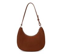 WSRYDJDL Crescent Shoulder Bags for Women Cute Hobo Tote Handbag Under the Arm Purses Mini Clutch Purse with Zipper Closure, Suede-brown