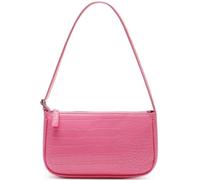 WSRYDJDL Small Purse for Women, Adjustable Shoulder Bags Crocodile Pattern Clutch Purse with Zipper Closure Retro, Rose, S