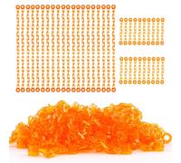 WSRYLTCH Chain Link Bricks Parts and Pieces- 20pcs 21 Link and 20pcs 5-Link Castle Chain Building Block Bulk Accessories Transparent Orange