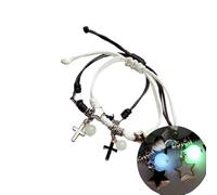 WSRYYCC Luminous Stone Bracelet Korean Fashion Luminous Bracelet Friendship Bracelet Female Student Best Friend Friendship Bracelet 2-piece set, 7.8, Stone, luminous stone