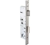 WSS Tubular Frame Lock (Mortice Lock) for Front Door PZW U-Front, with Latch and Latch, Backset 34 mm, Distance 92 mm, Nut 8 mm, Stainless Steel
