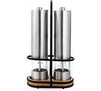 WSSDMFF Electric Pepper Grinder or Salt Mill Battery Powered Automatic Pepper Mill Adjustable Rough Seasoning Bottle 2 PCS Spice Grinder