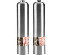 WSSDMFF Electric Pepper Grinder or Salt Mill Battery Powered Automatic Pepper Mill Adjustable Rough Seasoning Bottle 2 PCS Spice Grinder