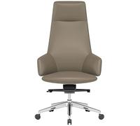 WSSDMFF Elegant Leather Desk Chair,Comfortable Breathable Sedentary Ergonomic Computer Chair,Easy to Assemble Executive Swivel Office Chair Durable