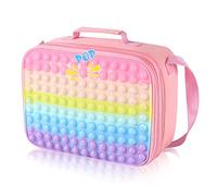 Girls Pop Lunch Box,Kids School Insulated Lunch Bag,Back to School Lunch Large Tote Bag for School Office,Leakproof Cooler Lunch Box with Adjustable Shoulder Strap Reusable Lunch Box Girls Valentines