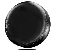 WSSROGY 16 inch PU Leather Soft Trailer Spare Tire Cover Fit for Jeep, SUV, Truck (Black, 16 Inch for Diameter 29"-31")