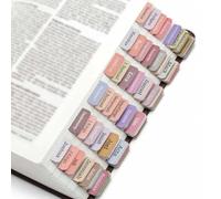 WSSROGY 180 Pcs Bible Tabs, Laminated Large Print Bible Index Tabs Labels for Women Men Easy Navigation (Set 1) (Set 2)
