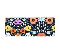 WSSYYBF Beautiful colourful flowers Mouse pad,11.8 x 31.5 inches, with a printed design, suitable for office use, gaming, and Office.