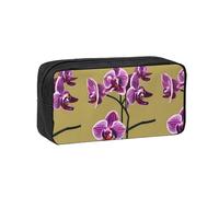 WSSYYBF Beautiful Orchids Simple and Spacious Pen case, 600D Oxford Cloth Portable Storage Bag, Suitable for Office and Travel.