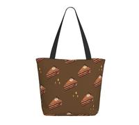 WSSYYBF Chocolate Squares Cake Tote Bags.Stylish all-over print, large capacity women's shopping bag, lightweight and multi-functional
