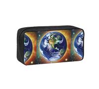 WSSYYBF Cosmic Earth Simple and Spacious Pen case.Large SpaciousCase, 600D Oxford Zipper Pouch for Work OfficeWomen's Fashion