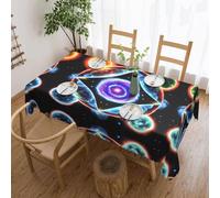 WSSYYBF Cosmic Stars Tablecloth.Polyester Tablecloth 54x72in, square,Scalloped Edge Print Table Cover