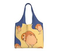 WSSYYBF Crooked Owl Canvas Tote Bag, Polyester Shopping Tote, Large Capacity