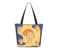 WSSYYBF Crooked Owl Tote Bags.Large Zippered Polyester Tote, Padded Shoulder Bag for Travel Shopping
