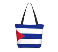 WSSYYBF Cuban flag Tote Bags.Stylish all-over print, large capacity women's shopping bag, lightweight and multi-functional