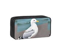WSSYYBF Cute Seagull Simple and Spacious Pen case.Large SpaciousCase, 600D Oxford Zipper Pouch for Work OfficeWomen's Fashion