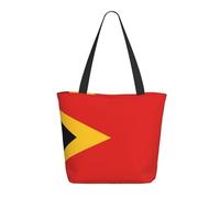 WSSYYBF Democratic Republic of Timor-Leste Tote Bags.Large Zippered Polyester Tote, Padded Shoulder Bag for Travel Shopping