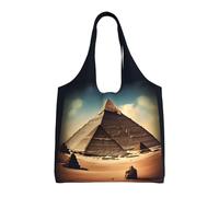 WSSYYBF Dreaming of the Pyramids of Khufu Canvas Tote Bag, Polyester Shopping Tote, Large Capacity
