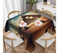 WSSYYBF Dreaming of the Pyramids of Khufu Prints Tablecloth Square decorative 54"x54" Thick suitable for square tables,kitchen dining room table decoration.