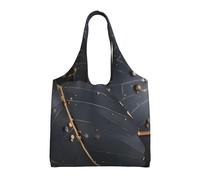 WSSYYBF Enchanted Plant Leaves Canvas Tote Bag, Polyester Shopping Tote, Large Capacity