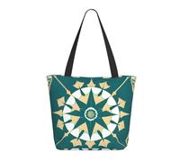 WSSYYBF Exotic style floral Tote Bags.Large Zippered Polyester Tote, Padded Shoulder Bag for Travel Shopping