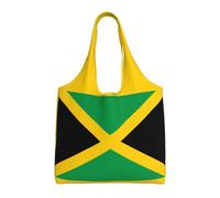 WSSYYBF Flag of Jamaica Canvas Tote Bag, Polyester Shopping Tote, Large Capacity