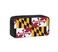 WSSYYBF Flag of Maryland Simple and Spacious Pen case.Large SpaciousCase, 600D Oxford Zipper Pouch for Work OfficeWomen's Fashion