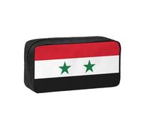 WSSYYBF Flag of The Syrian Arab Republic Simple and Spacious Pen case.Large SpaciousCase, 600D Oxford Zipper Pouch for Work OfficeWomen's Fashion