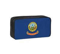 WSSYYBF Idaho State Flag Simple and Spacious Pen case.Large SpaciousCase, 600D Oxford Zipper Pouch for Work OfficeWomen's Fashion