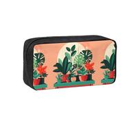 WSSYYBF Indoor Potted Green Plants Simple and Spacious Pen case, 600D Oxford Cloth Portable Storage Bag, Suitable for Office and Travel.