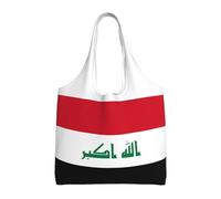 WSSYYBF Iraqi flag Canvas Tote Bag, Polyester Shopping Tote, Large Capacity