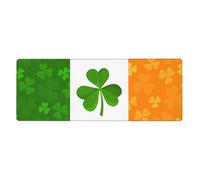 WSSYYBF irish flag Mouse pad,11.8 x 31.5 inches, with a printed design, suitable for office use, gaming, and Office.