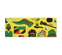 WSSYYBF Jamaican Elements Mouse pad,11.8 x 31.5 inches, with a printed design, suitable for office use, gaming, and Office.