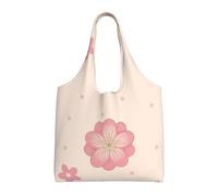 WSSYYBF Little pink cherry blossoms Canvas Tote Bag, Polyester Shopping Tote, Large Capacity