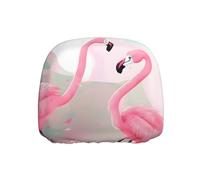 WSSYYBF Love Flamingo Car Headrest Cover 1 Pcs, Stretch Polyester Protector, Elastic Hem