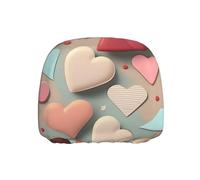 WSSYYBF Love pattern Car Headrest Cover 1 Pcs, Stretch Polyester Protector, Elastic Hem