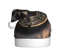 Wssyybf Magical Design Norse Runes Compass Christmas Hat For Adult, 100% Polyester Full-Print Xmas Hat With Plush Pom-Pom For Holiday Parties & Events