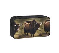 WSSYYBF Mighty Highland Yak Simple and Spacious Pen case.Large SpaciousCase, 600D Oxford Zipper Pouch for Work OfficeWomen's Fashion