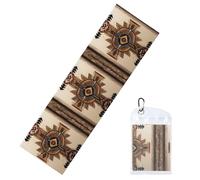 WSSYYBF Native American Painting Cold Exercise Towel,12x40in, Microfiber Mesh Sweat Towel with Bag