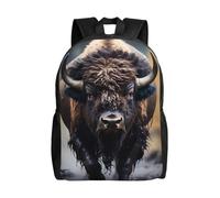 WSSYYBF North American bison Backpack. Stylish, lightweight, water-repellent, made of durable Oxford cloth.