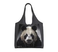 WSSYYBF Panda in the water Canvas Tote Bag, Polyester Shopping Tote, Large Capacity