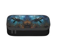 WSSYYBF Pencil Case, Black, Killer Whale Pattern
