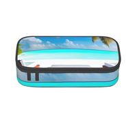 WSSYYBF Pencil Case, Black, Maldives Holidays Pattern, 22 x 12 x 4 cm