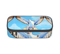 WSSYYBF Pencil Case with Seagulls in Flight Pattern, Black, Zip Closure