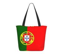WSSYYBF Portuguese flag Tote Bags.Large Zippered Polyester Tote, Padded Shoulder Bag for Travel Shopping
