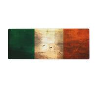 WSSYYBF Retro Irish flag Mouse pad,11.8 x 31.5 inches, with a printed design, suitable for office use, gaming, and Office.