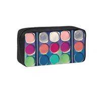 WSSYYBF Round Color Palette Simple and Spacious Pen case.Large SpaciousCase, 600D Oxford Zipper Pouch for Work OfficeWomen's Fashion