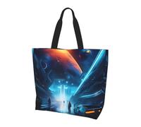 WSSYYBF Science Fiction Future Shoulder bag.Womenâ€™s Fashion Shoulder Bag, Simple Lightweight Tote