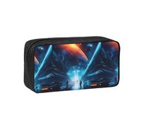 WSSYYBF Science Fiction Future Simple and Spacious Pen case.Large SpaciousCase, 600D Oxford Zipper Pouch for Work OfficeWomen's Fashion