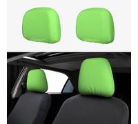 WSSYYBF Solid color light green Car Headrest Cover 2 Pcs. Stylish full-width printed car headrest covers, soft, comfortable, and easy to install.